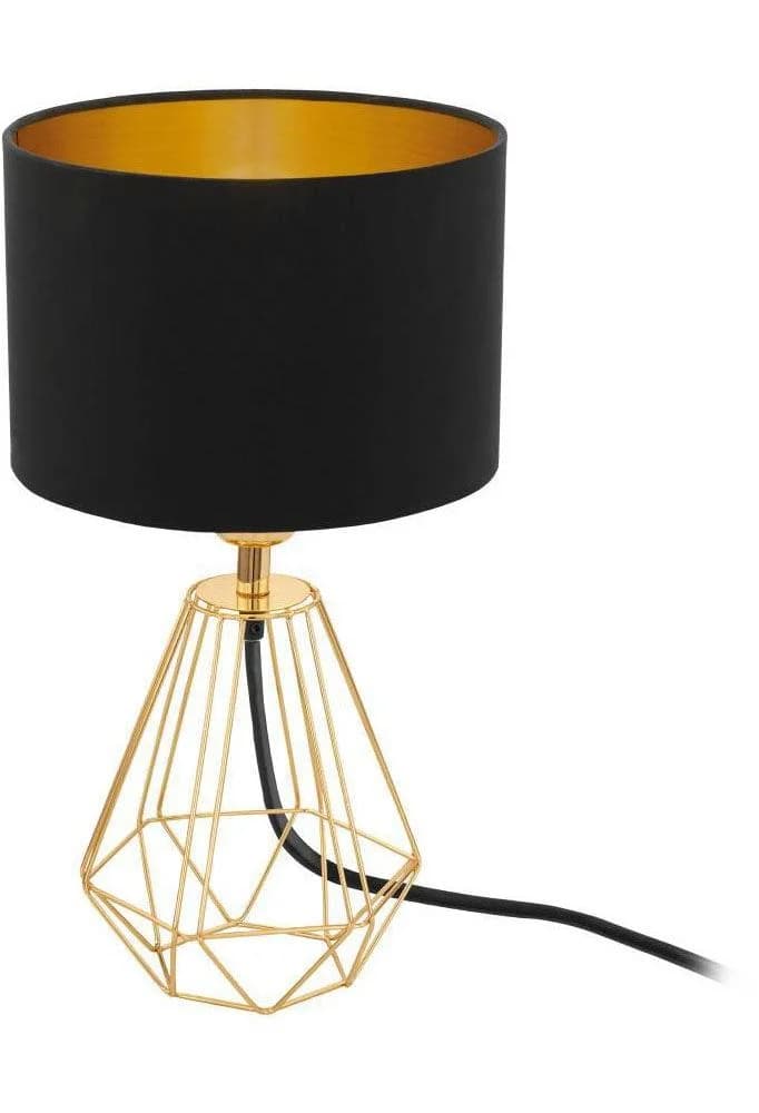 EGLO Tischleuchte Carlton 2 Vintage Gold Schwarz