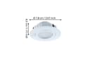 EGLO LED Einbauleuchte Pineda Weiß 3x4,9W inklusive Bild 3