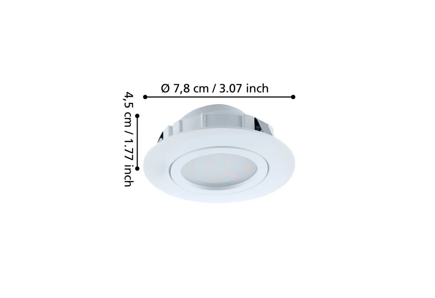 EGLO LED Einbauleuchte Pineda Weiß 3x4,9W inklusive - Bild 3