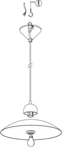 EGLO Hängeleuchte VETRO Weiß Transparent E27 Bild 4