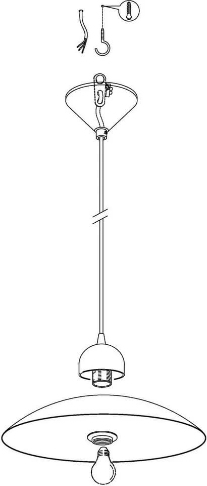 EGLO Hängeleuchte VETRO Weiß Transparent E27 - Bild 4