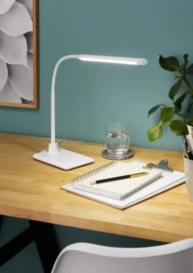 EGLO LED Tischleuchte LAROA Weiß Dimmbar Touch-Funktion