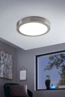 EGLO connect Fueva-C Deckenlampe rund 30cm nickel Bild 1