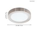 EGLO connect Fueva-C Deckenlampe rund 30cm nickel Bild 3