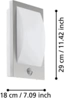 EGLO Wandleuchte 'Verres' - LED Außen-Wandlampe Silber/Weiß Bild 5