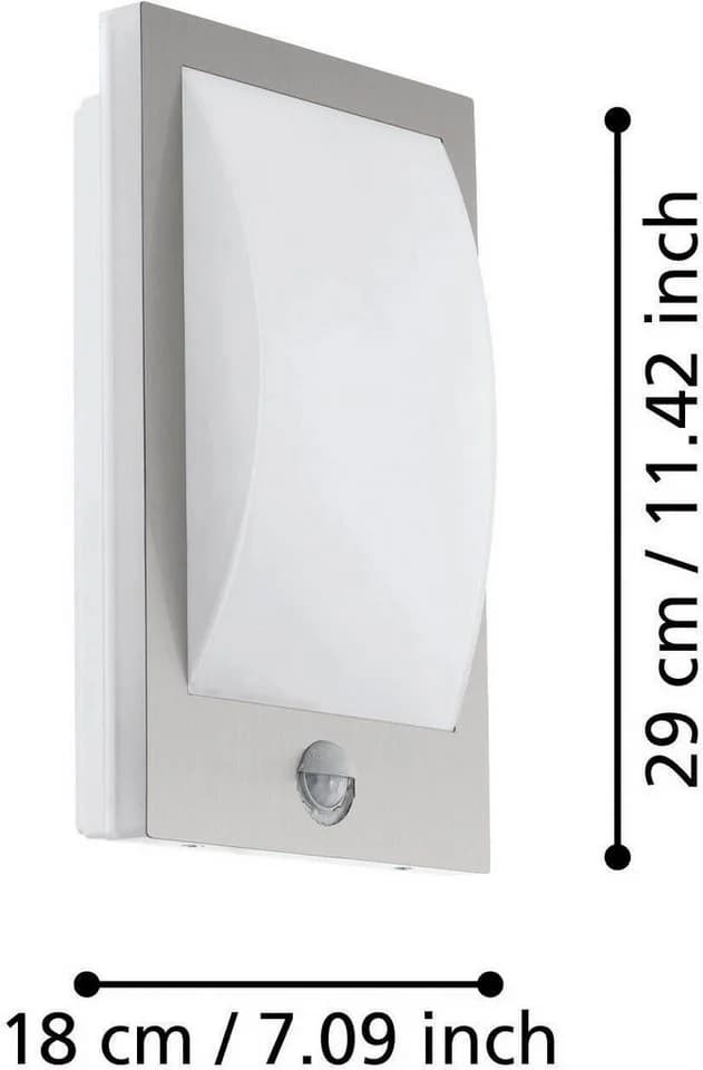 EGLO Wandleuchte 'Verres' - LED Außen-Wandlampe Silber/Weiß - Bild 5