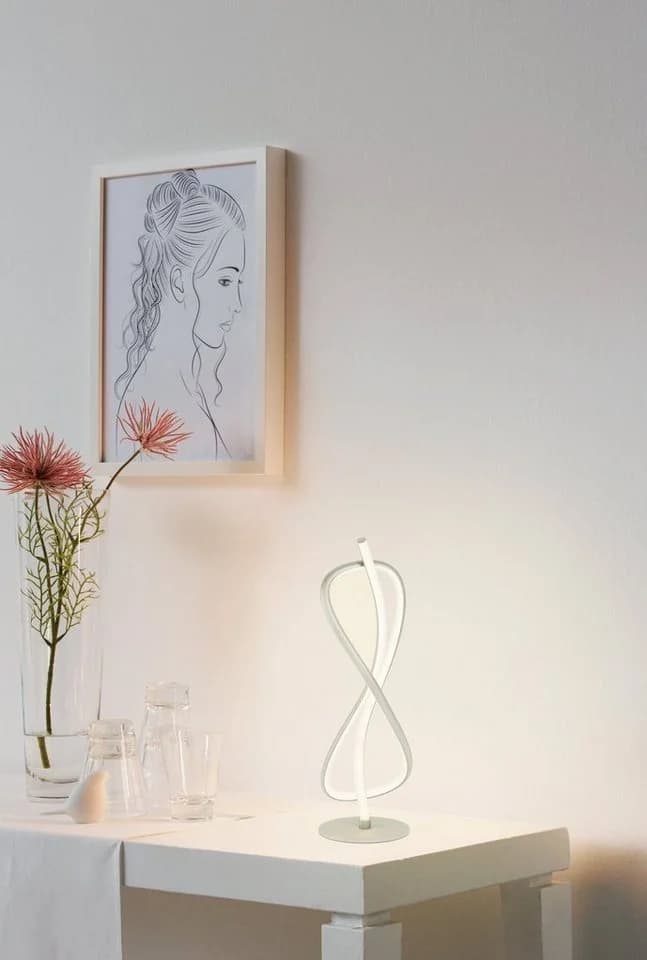 EGLO Tischleuchte NOVAFELTRIA Weiß Nickel Modern LED