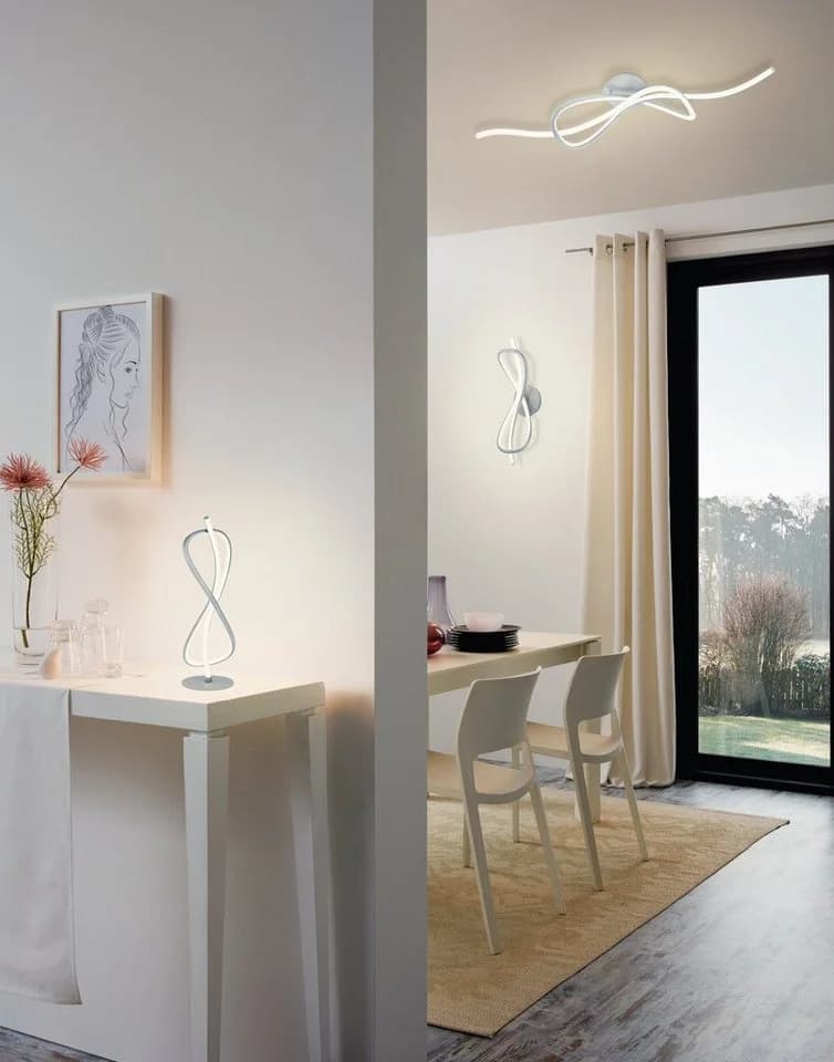 EGLO Tischleuchte NOVAFELTRIA Weiß Nickel Modern LED - Bild 3