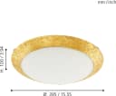 EGLO LED Deckenleuchte MONTENOVO Weiß/Gold Stahl Glas Bild 1