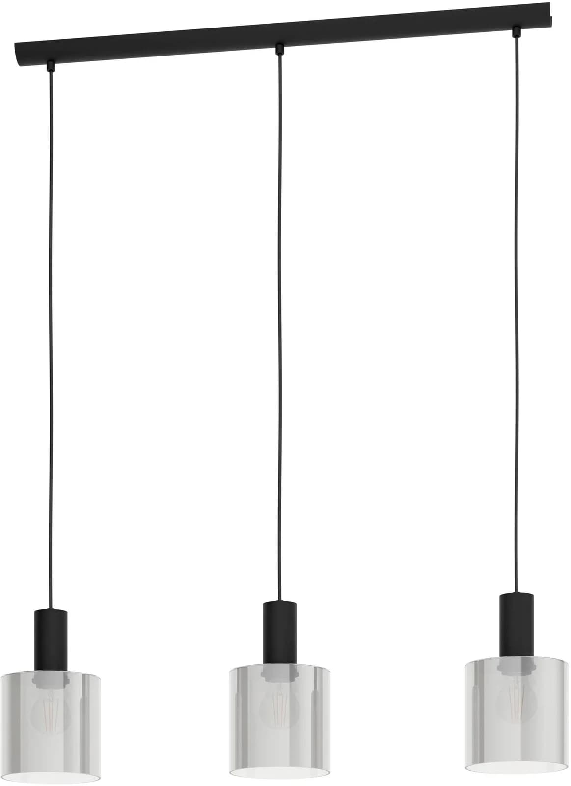 EGLO Hängeleuchte Gorosiba Pendellampe - Schwarz, 3-flg