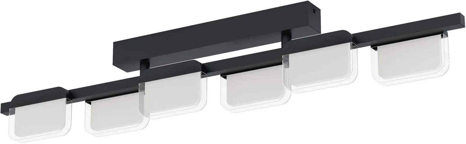 EGLO Deckenleuchte ERVIDEL Schwarz LED