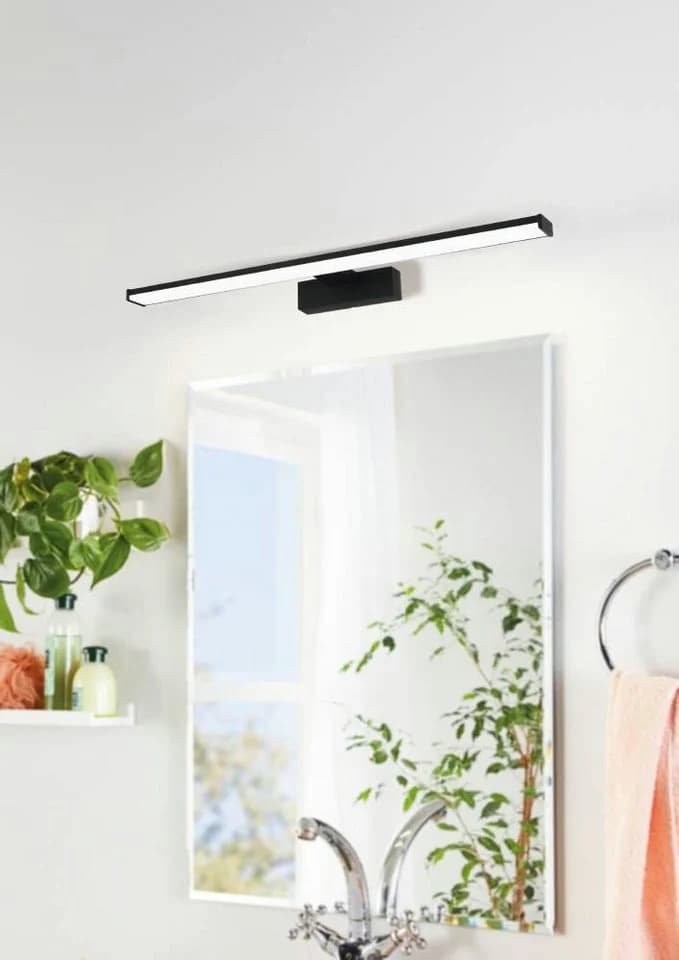 EGLO Spiegelleuchte PANDELLA 1 Schwarz/Weiß LED wechselbar IP44