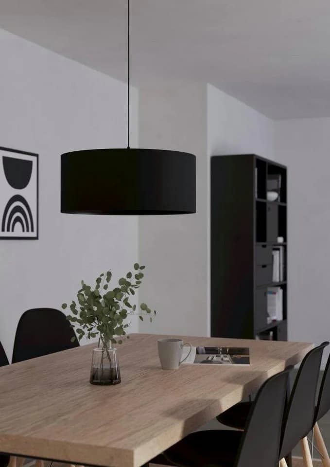 EGLO Hängeleuchte MASERLO 1 Schwarz Pendellampe Stahl Textil - Bild 5