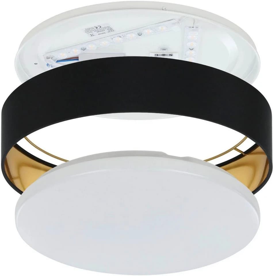 EGLO LED Deckenleuchte Maserlo Schwarz Textilschirm - Bild 3
