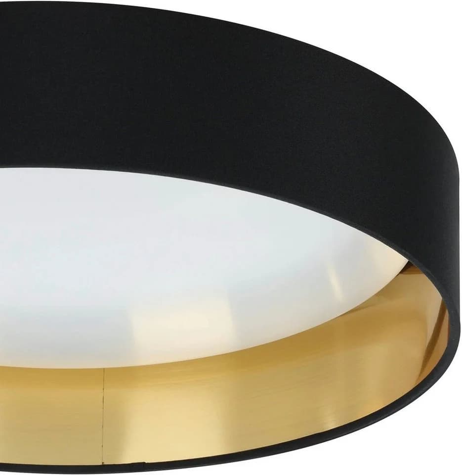 EGLO LED Deckenleuchte Maserlo Schwarz Textilschirm - Bild 4