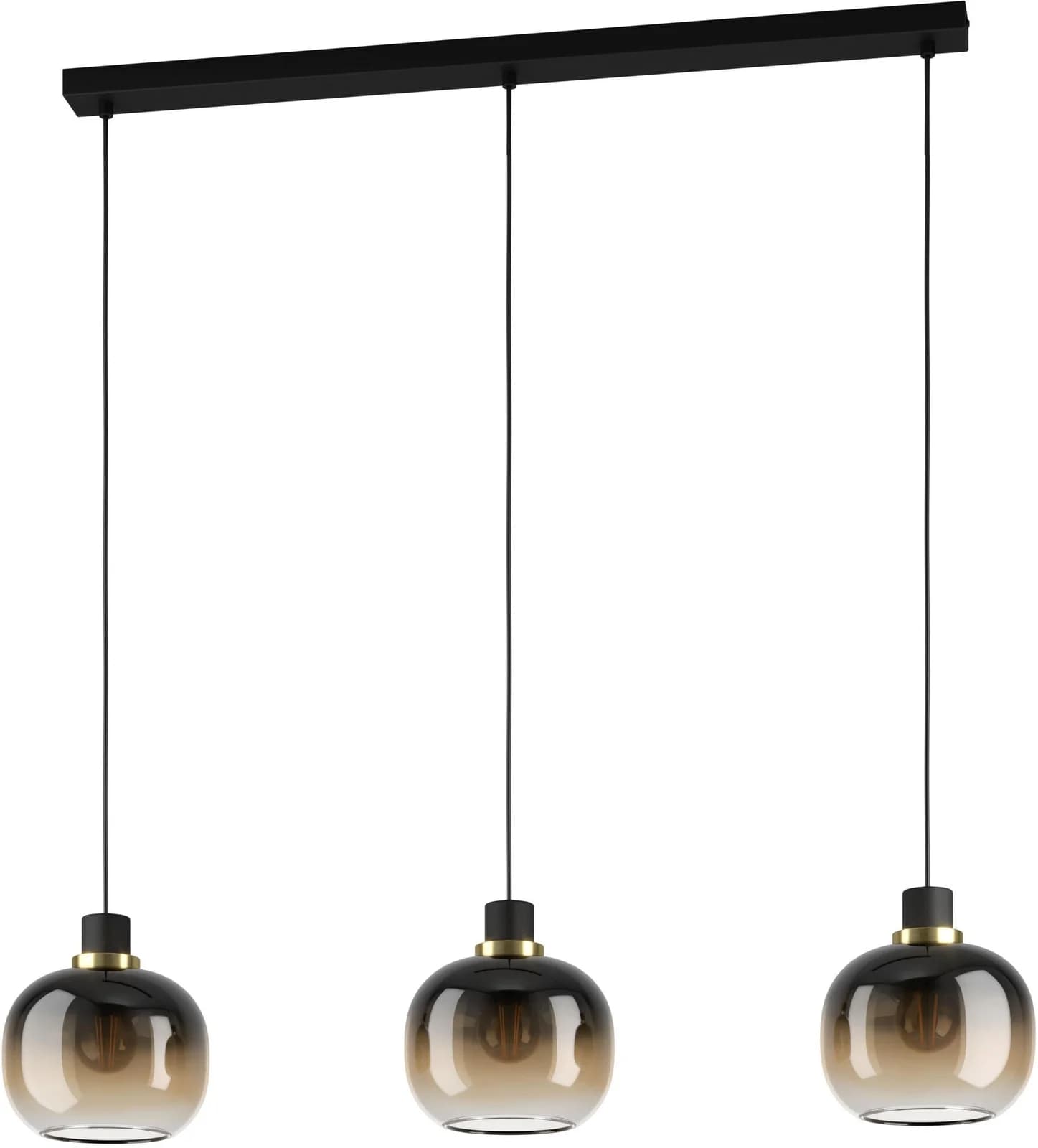 Eglo Hängelampe Oilella Schwarz-Braun Messing