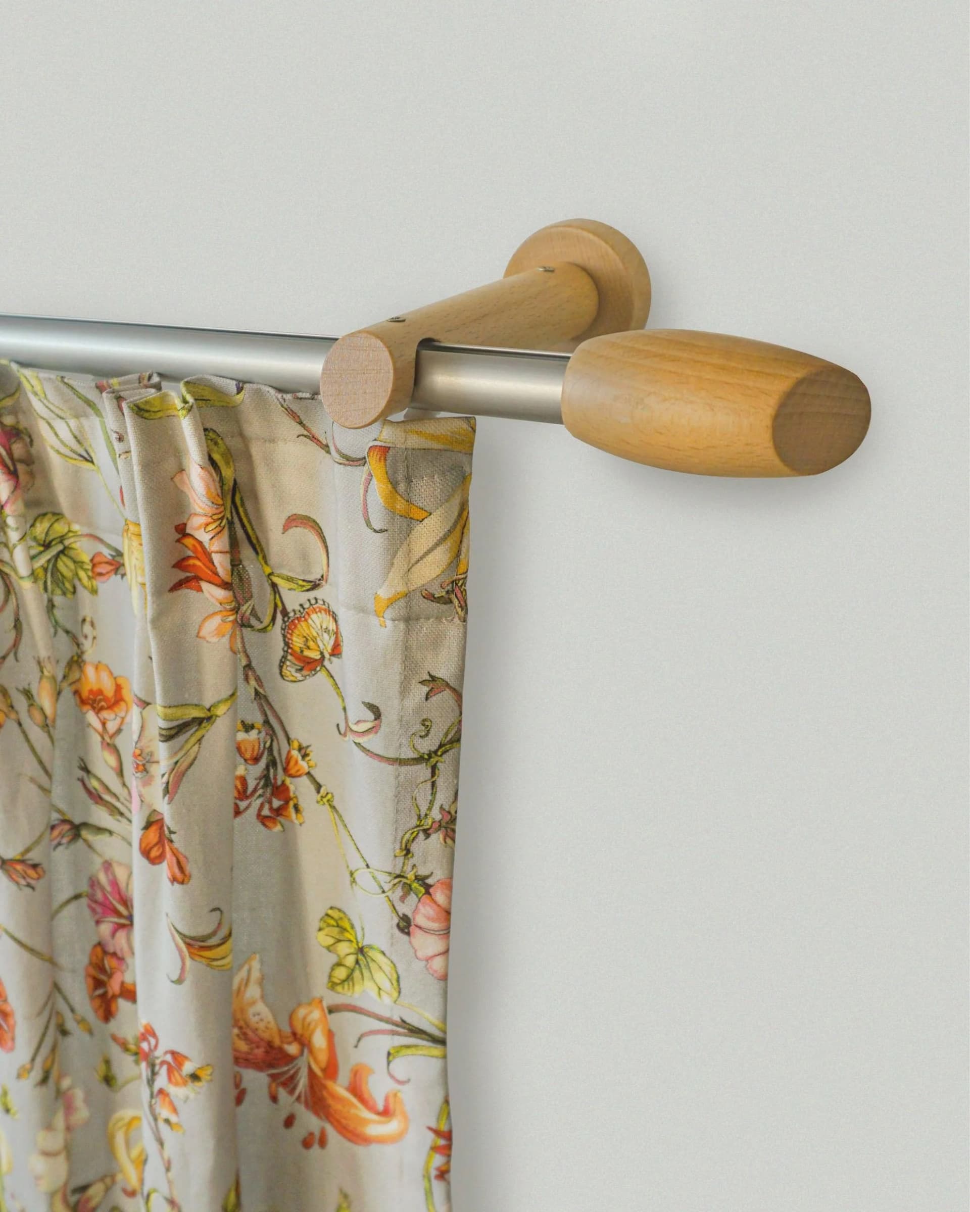 Gardinenstange GARESA Sera 160cm chrom/Buche
