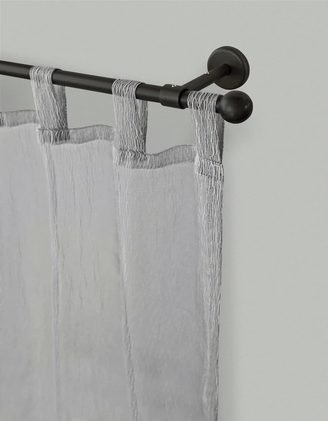 GARESA BOLTI Gardinenstange Schwarz Metall 110cm