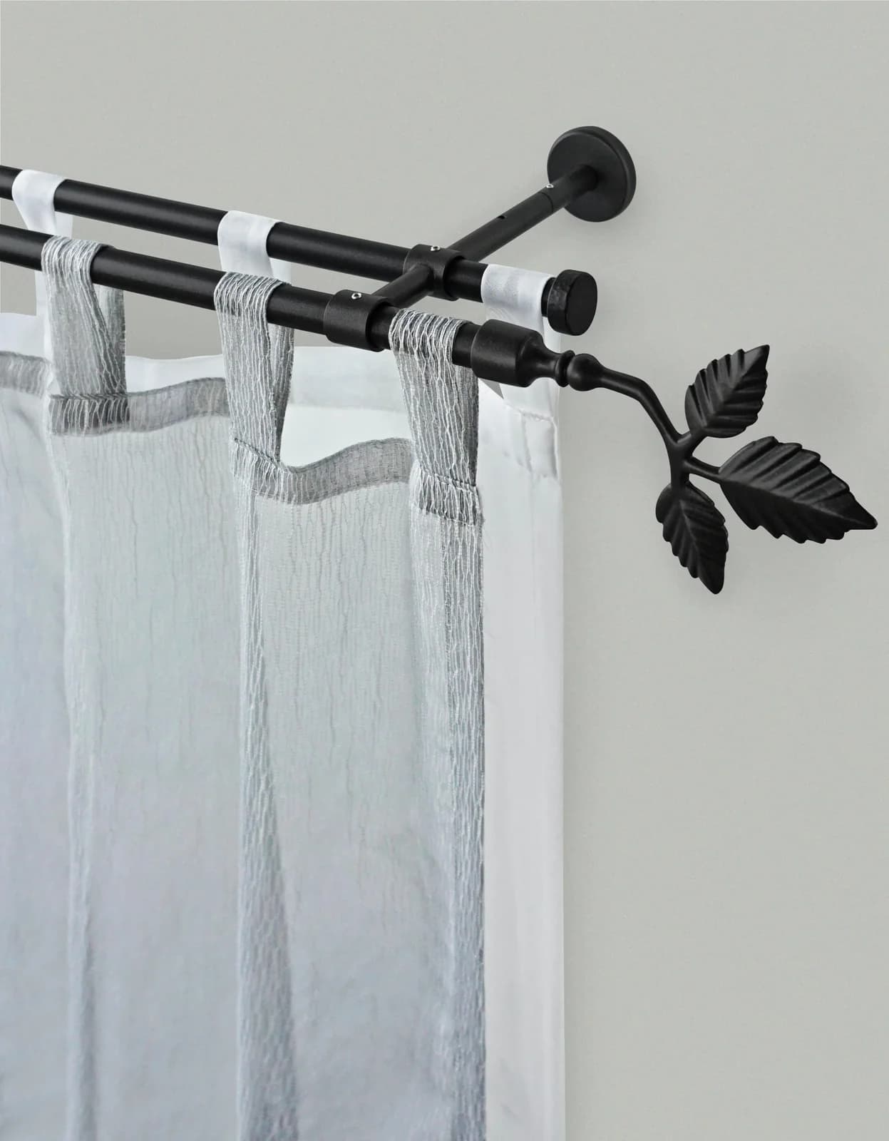GARESA Gardinenstange SHEET Schwarz 100cm Metall Verlängerbar