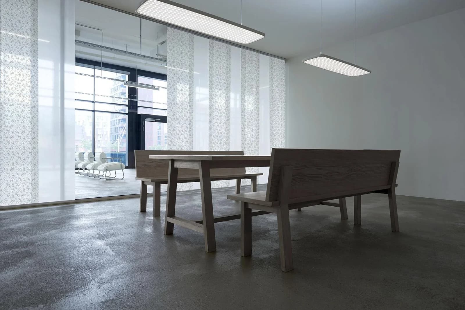 GARESA Flächenvorhangschiene SMART Weiß Aluminium 2-läufig