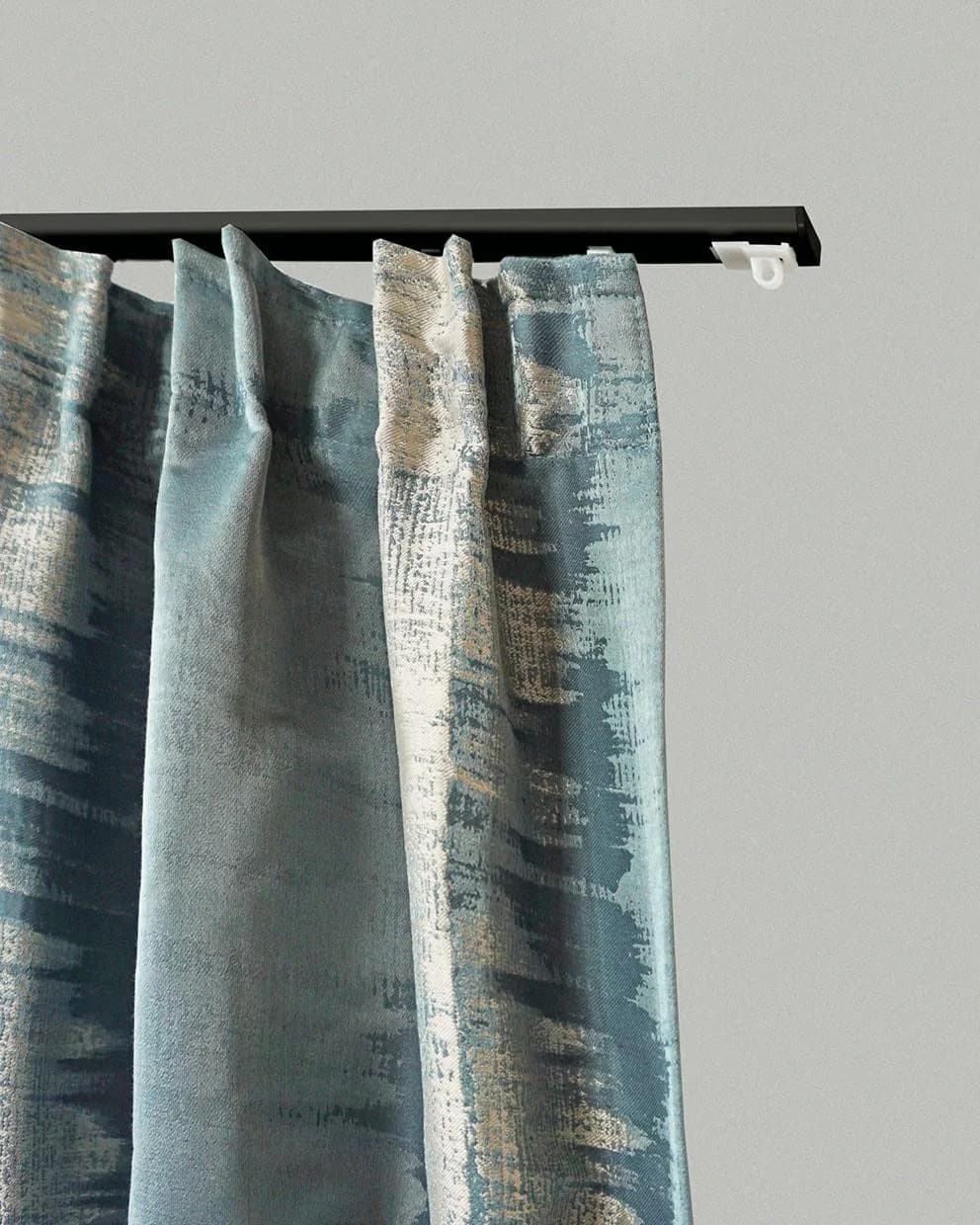Garesa Gardinenschiene 100 Schwarz 560cm Aluminium