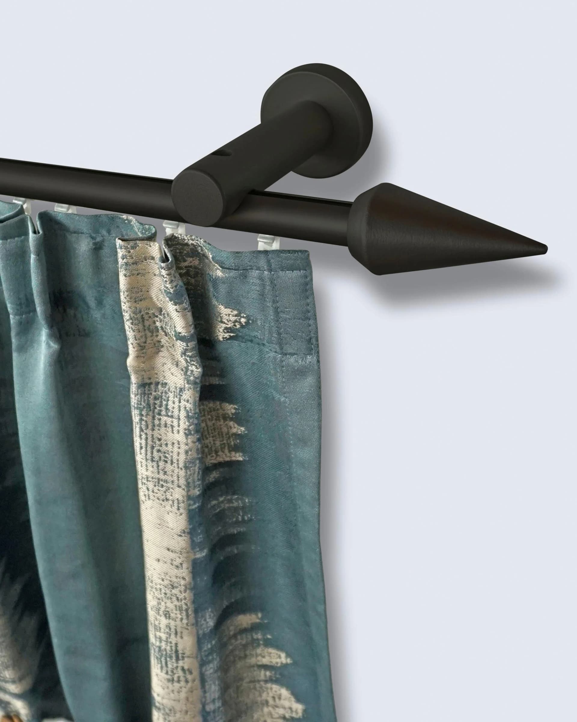 GARESA AGROS Gardinenstange Schwarz 600cm Aluminium