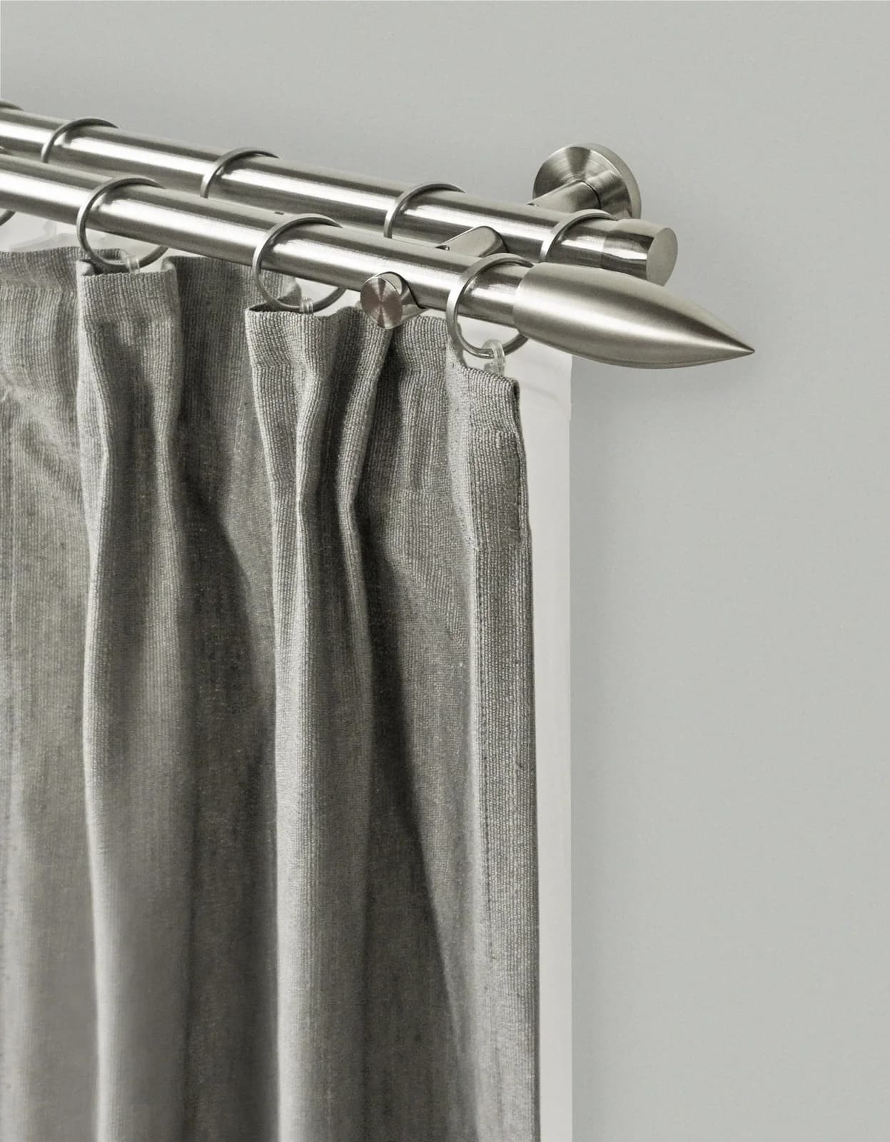 GARESA Cartouche Gardinenstange Silber Metall 310cm