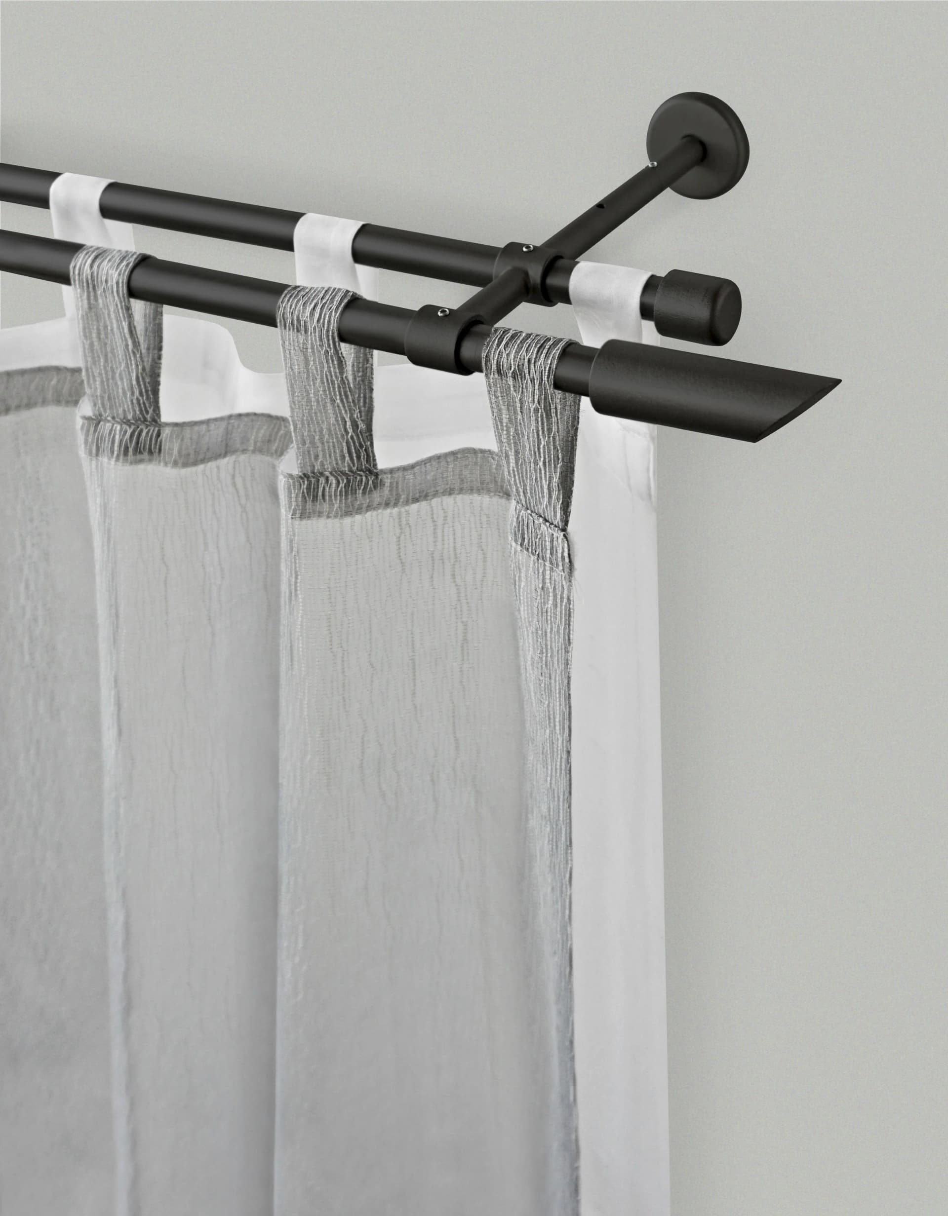 Gardinenstange GARESA ZYLI schwarz 110cm - Verlängerbar