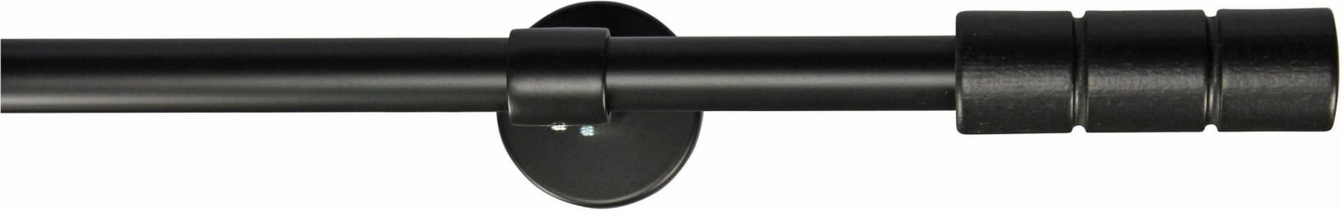 GARESA Gardinenstange STAURA Schwarz 420cm Metall Holzwerkstoff