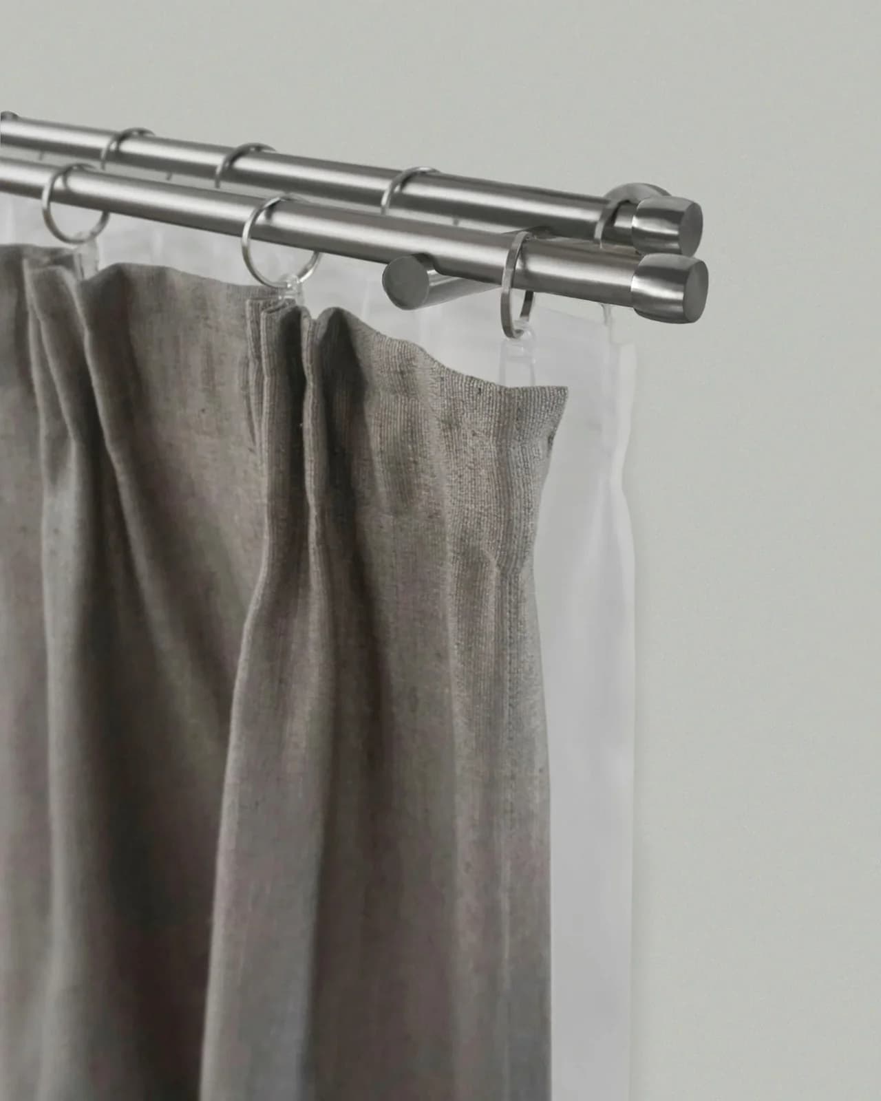 Gardinenstange GARESA KAPPE silber 110cm Aluminium