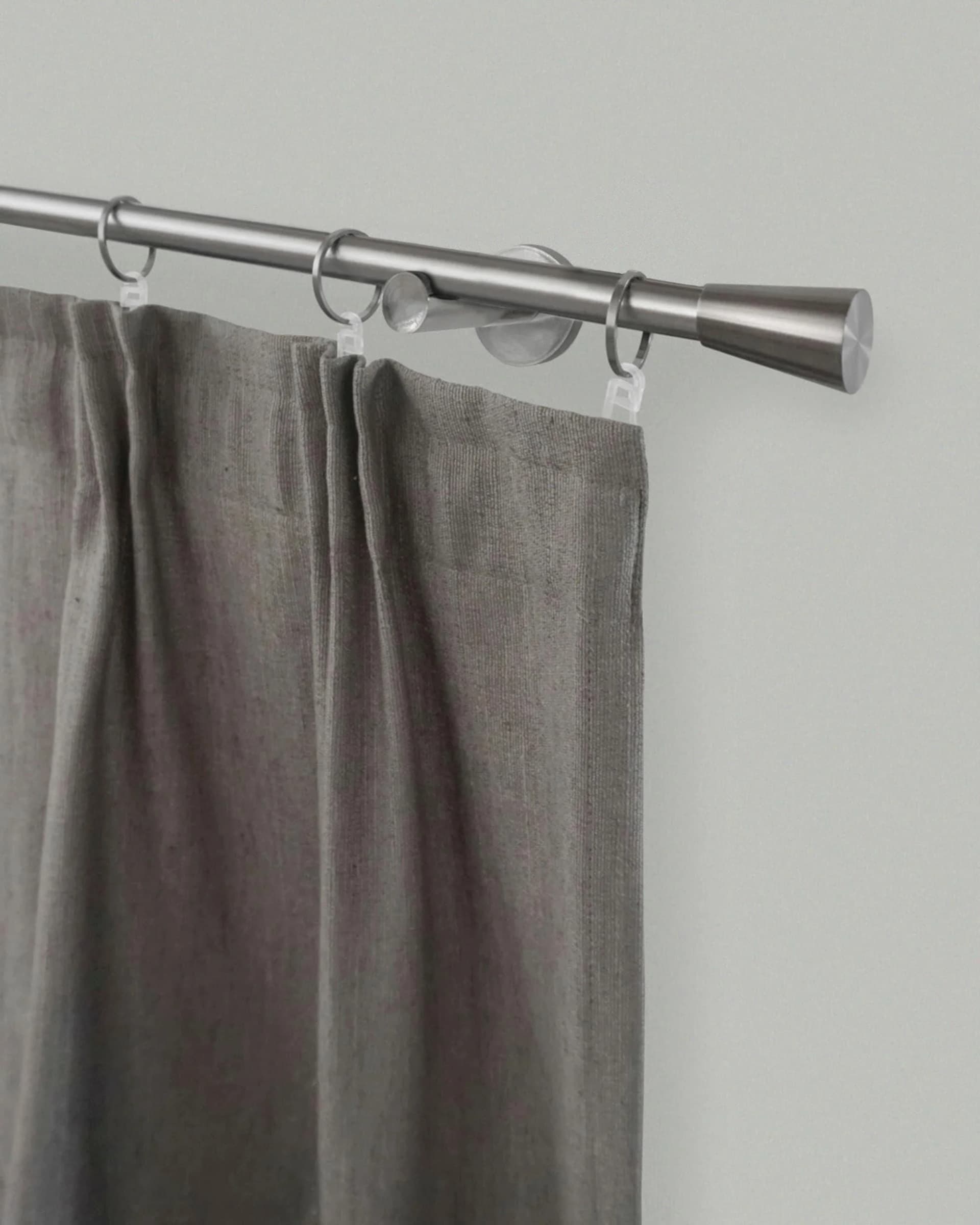 GARESA Gardinenstange Rosa Silber 350cm Metall Wandmontage