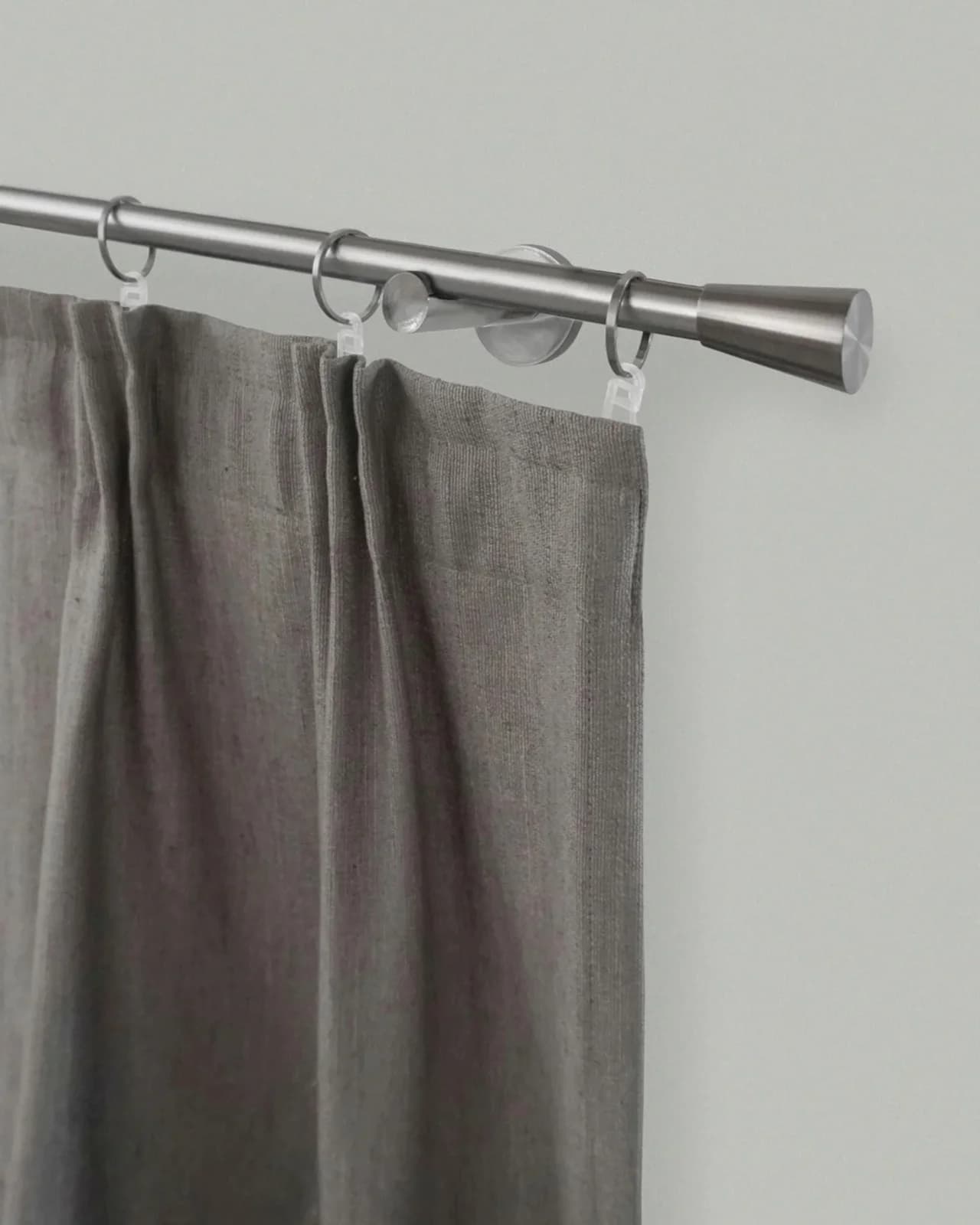 GARESA Gardinenstange Rosa Silber 450cm Metall Wandmontage