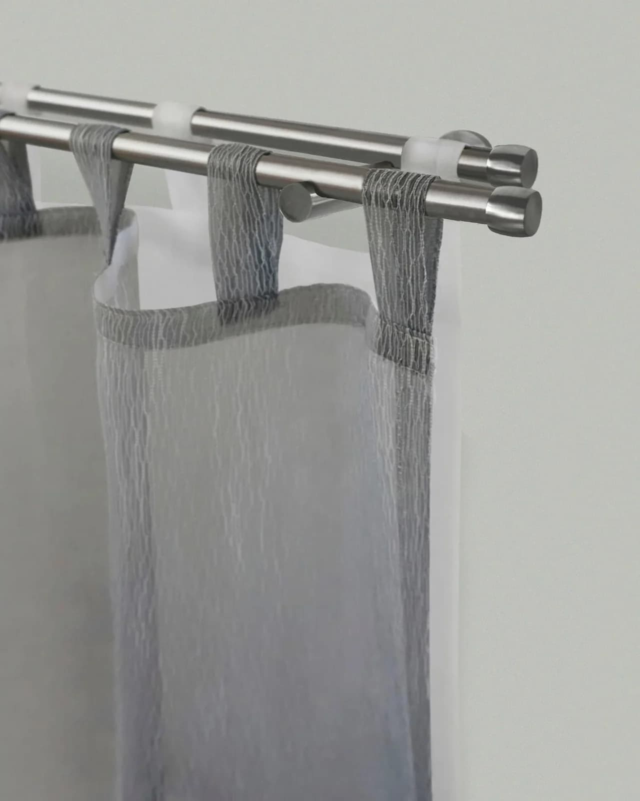 GARESA Gardinenstange KAPPE silber 440cm Metall