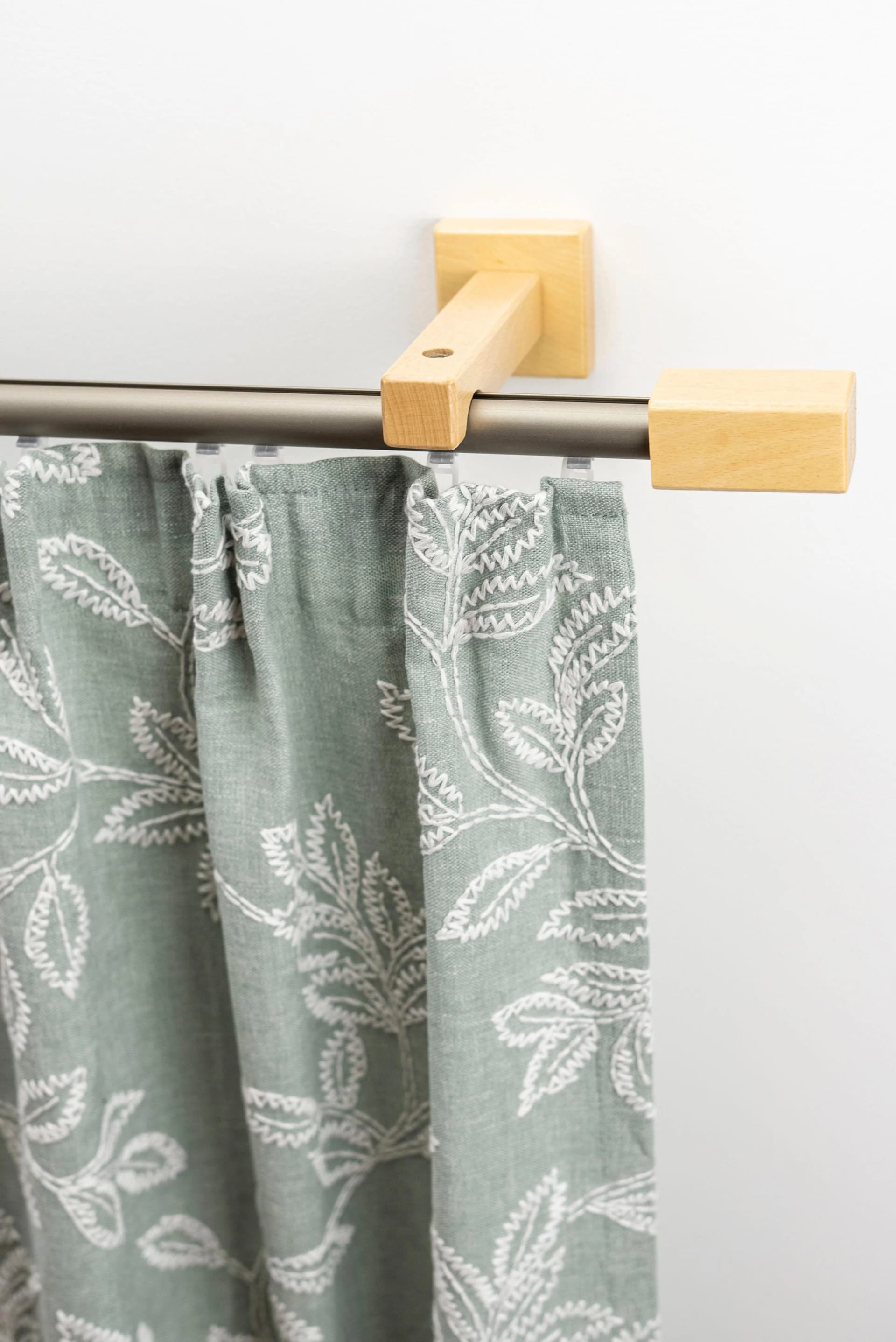 Garesa Gardinenschiene Cubus Quader Innenlauf Beige Chrom 100cm