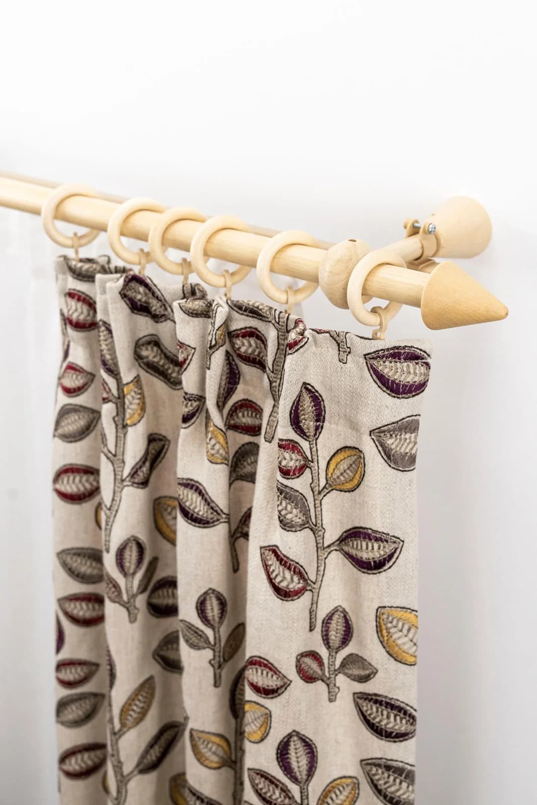 Gardinenstange GARESA Evi beige 100cm mit Ringe Gleiter