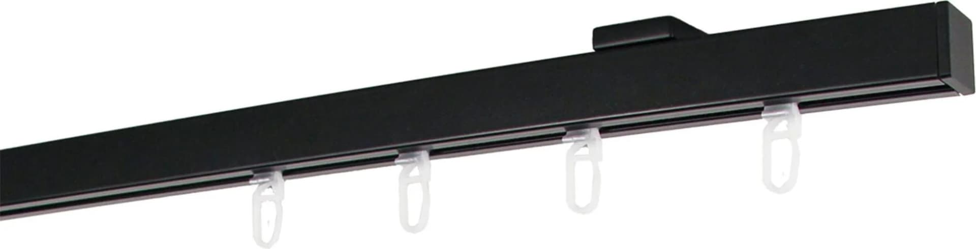 GARESA Gardinenstange Nora Schwarz 600cm Aluminium
