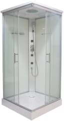 Komplettdusche SANOTECHNIK "Twist 2" Silber mit Kopf-Regenbrause Bild 2