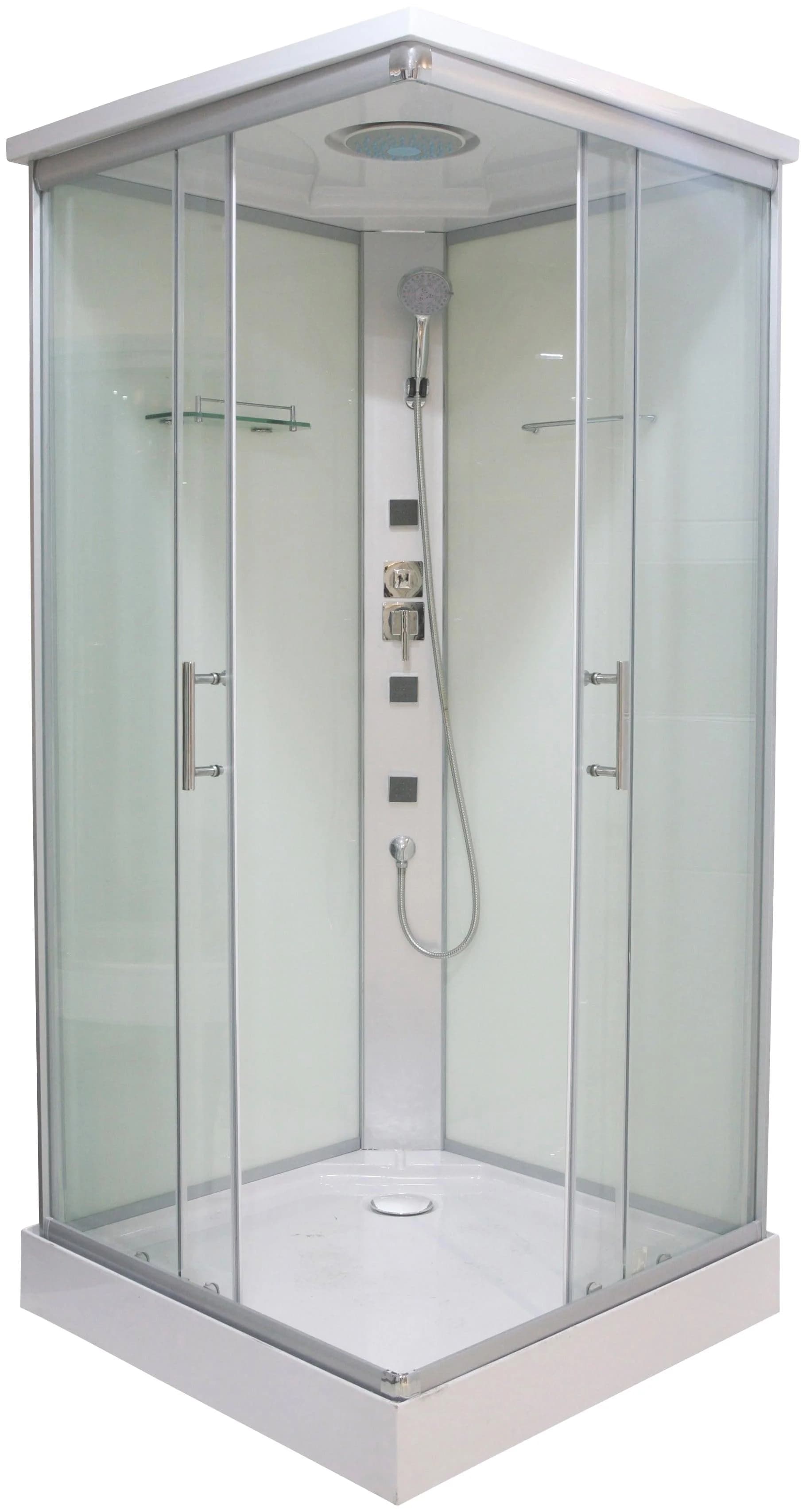 Komplettdusche SANOTECHNIK "Twist 2" Silber mit Kopf-Regenbrause - Bild 2