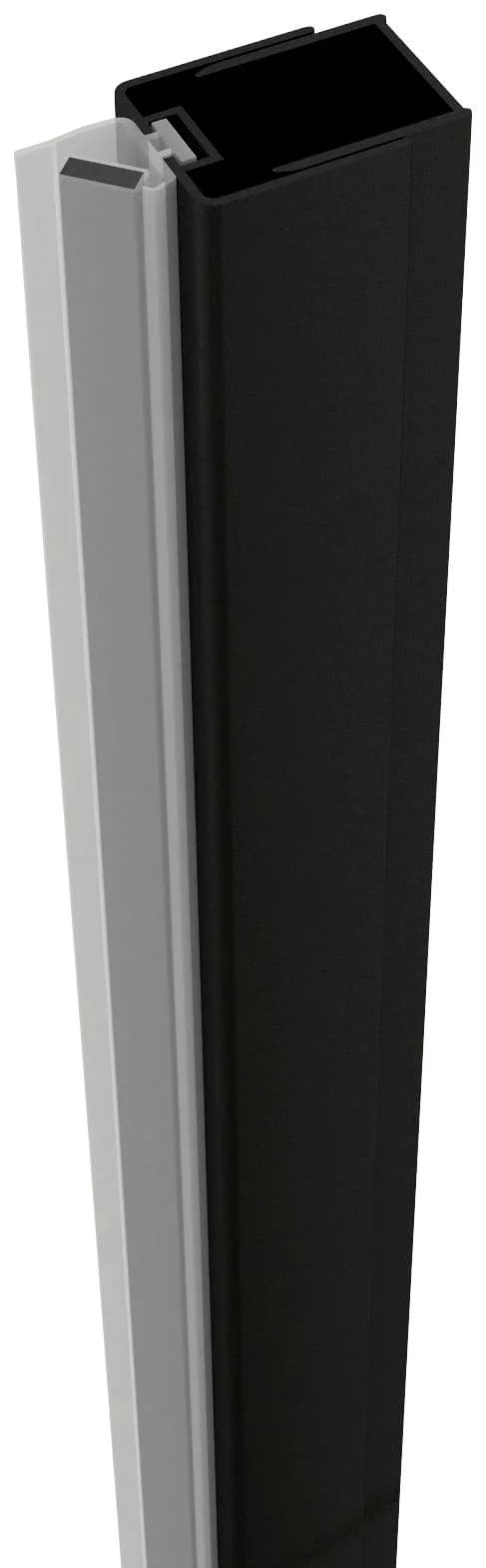 Sanotechnik Abschlussprofil ELITE Schwarz 195cm Kunststoff Magnetprofil