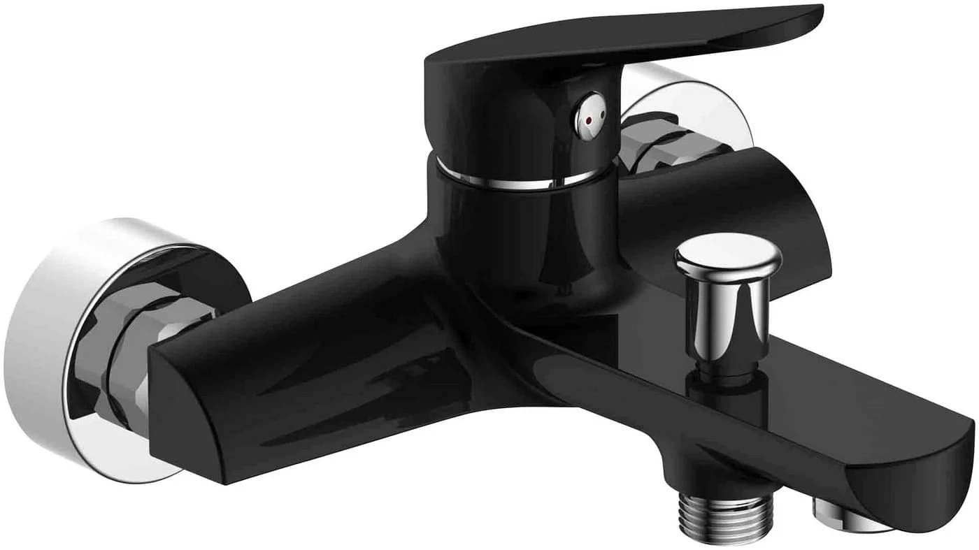 Sanotechnik Wannenarmatur Soho Messing Einhandarmatur Schwarz Chrom - Bild 2