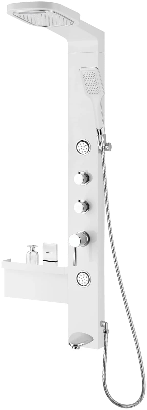 Duschsäule SANOTECHNIK Ibiza Silber Rechteckige Brausen