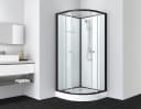 Komplettdusche SANOTECHNIK BELA Schwarz Viertelkreisdusche Bild 2