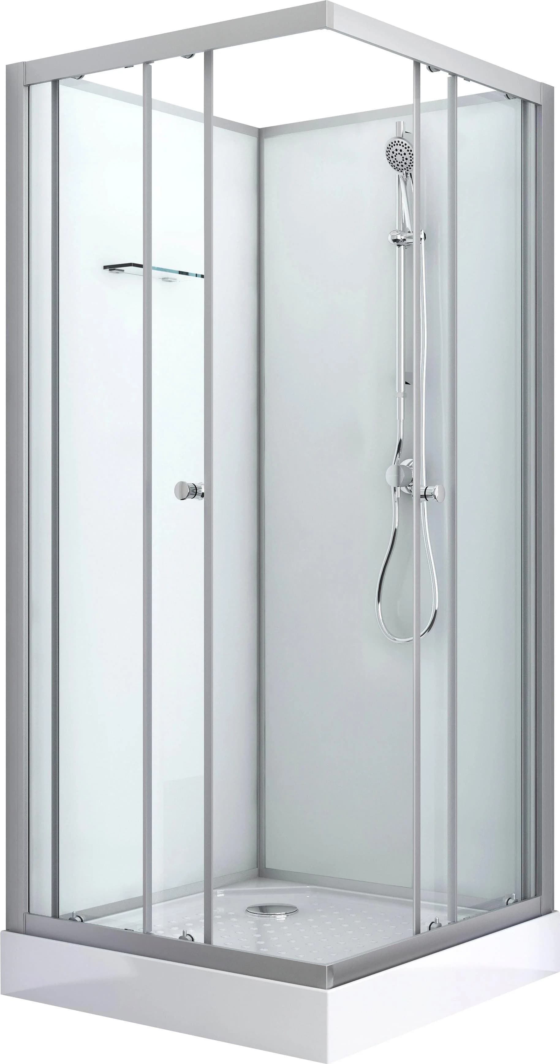 Komplettdusche SANOTECHNIK FORTE Silberfarben Schiebetür - Bild 5