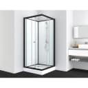 Komplettdusche SANOTECHNIK UNI Schwarz quadratisch Bild 1