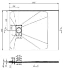 Sanotechnik Duschwanne SMC Brausetasse Rechteckig 100x80cm Schneidbar Bild 4