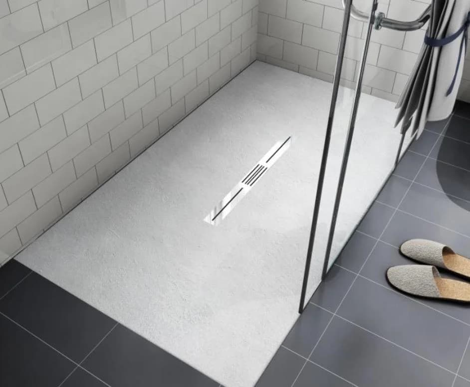 Neuesbad Schneidbare SMC Duschwanne 170x80cm Weiss Anti-Rutsch