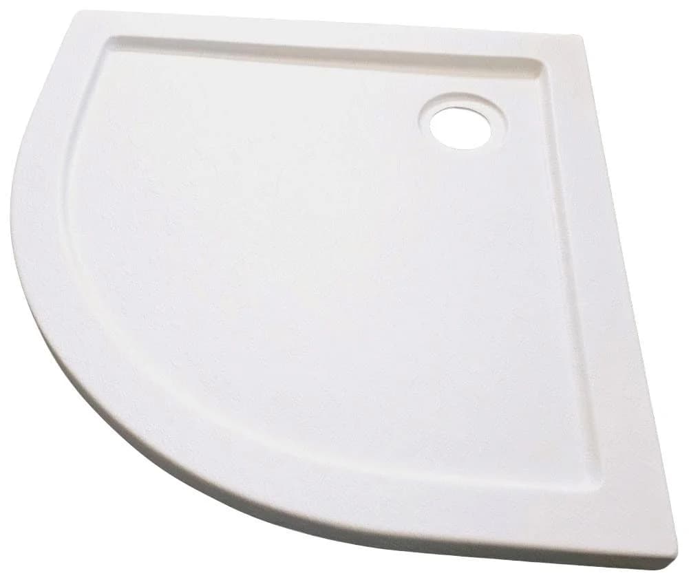 Rundduschwanne SANOTECHNIK weiß 90x90x4cm Steineffekt