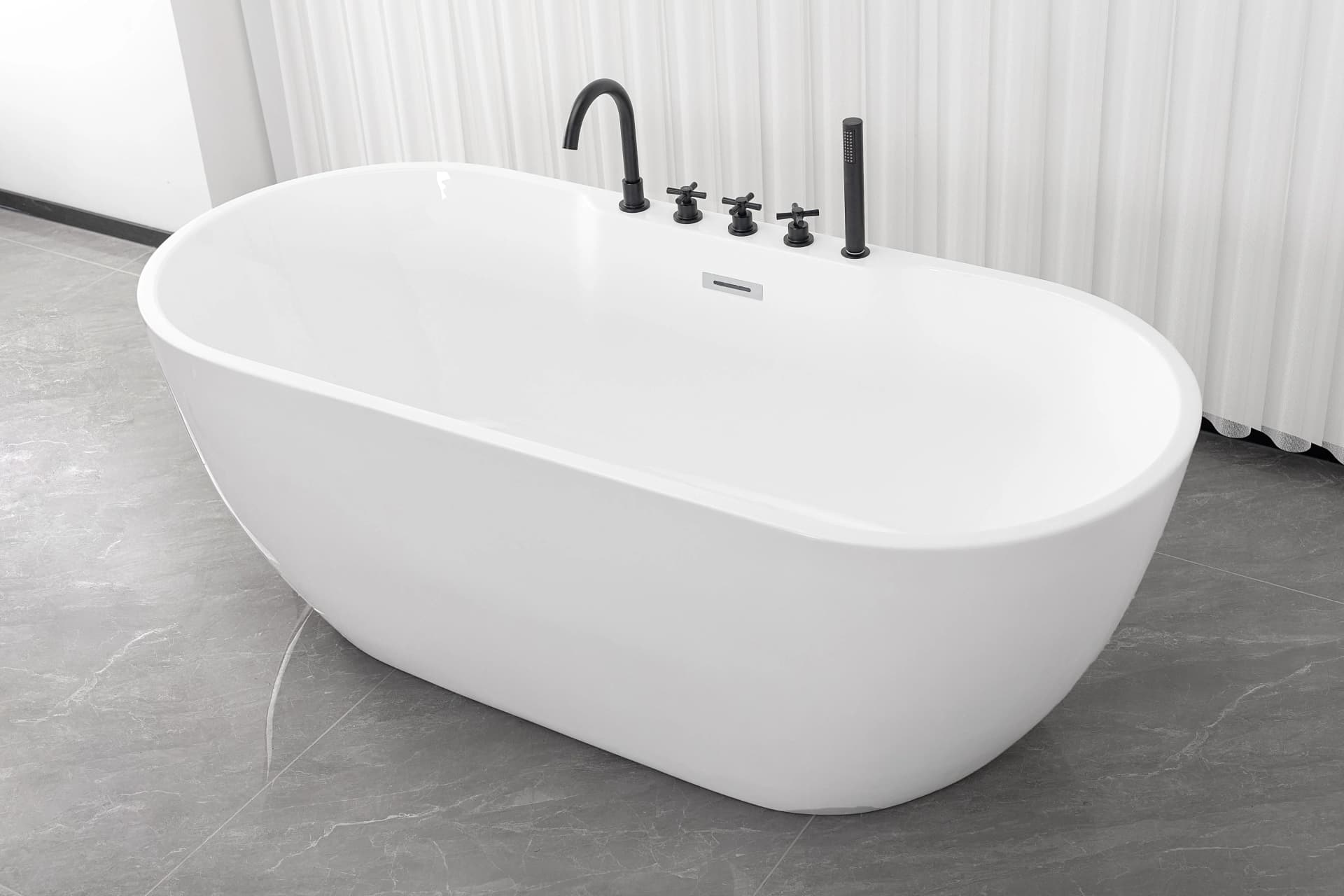 SANOTECHNIK Badewanne ARUBA Weiß Freistehend Acryl