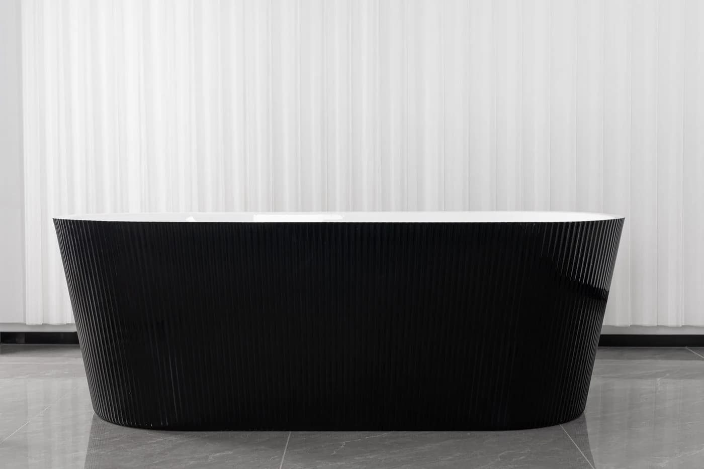 Badewanne SANOTECHNIK RENO Schwarz Acryl