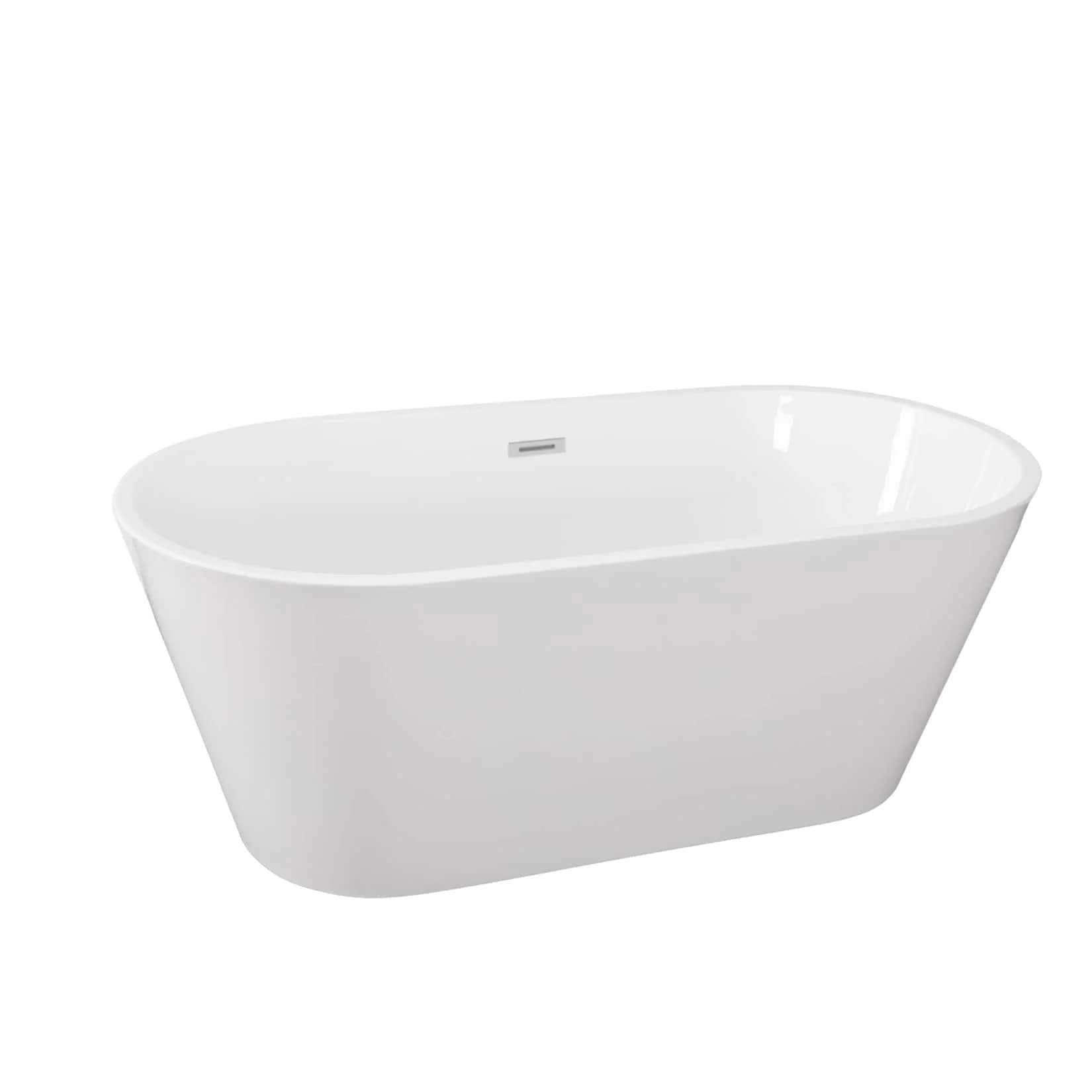 SANOTECHNIK Badewanne YORK Freistehend Oval Weiß Acryl